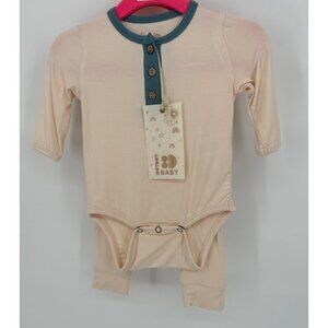 Dotdotsmile Baby Unisex Size 3/6 Months 2pc Long Sleeve Snap Shirt and Pants NWT